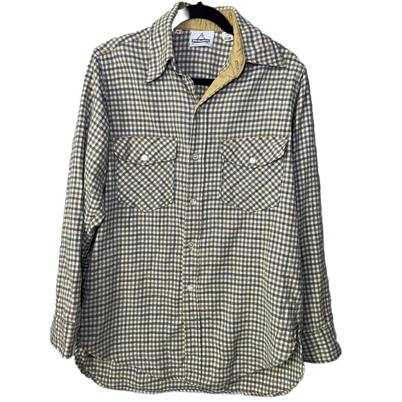 Vintage Holubar Wool Flannel Button Up Shirt Men’s Medium Plaid Gorpcore - Picture 1 of 7